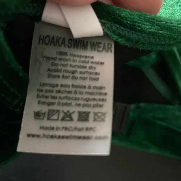 Women's HOAKA SWIMWEAR Bra Top Size S Green - Picture 7 of 16